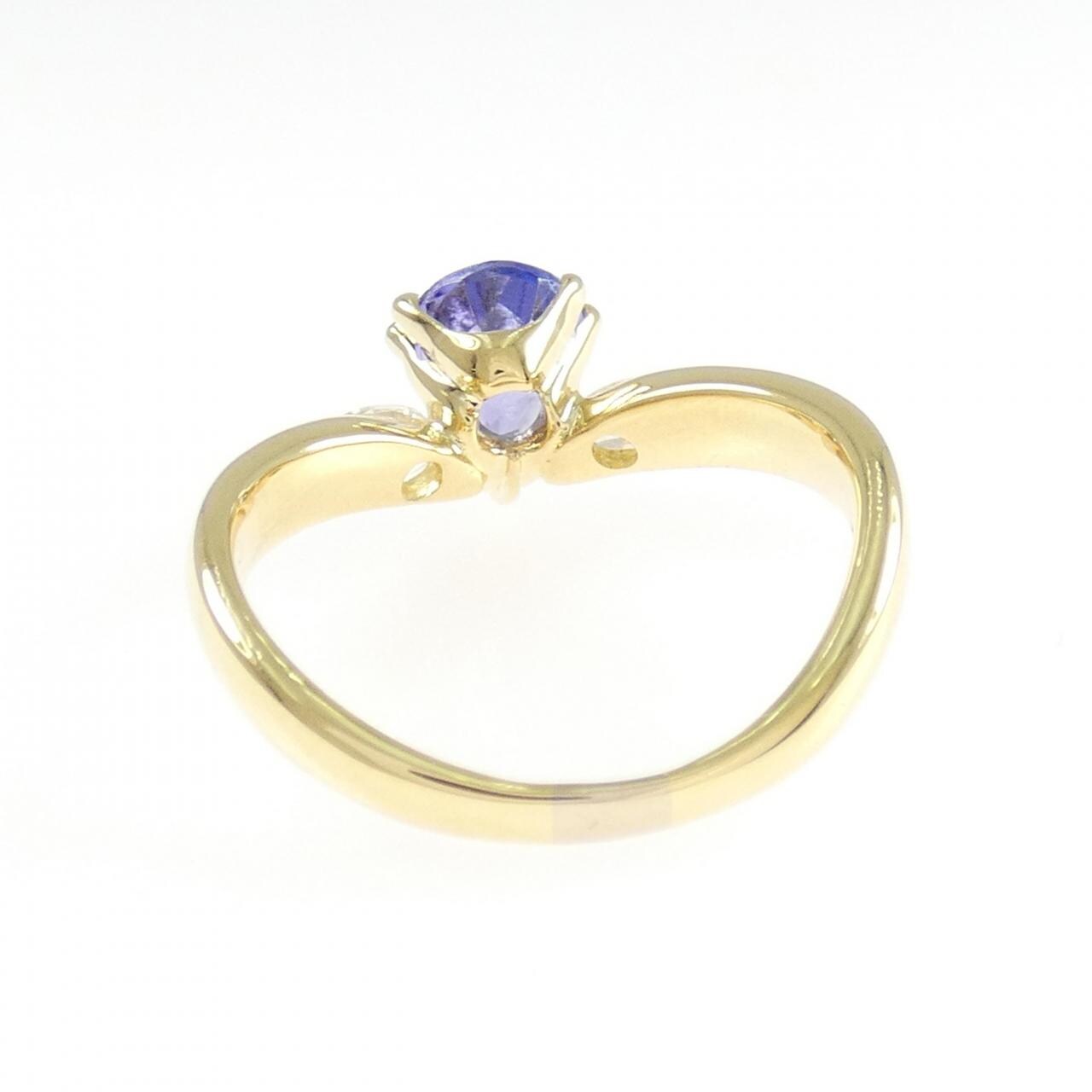 K18YG タンザナイト リング 1.21CT