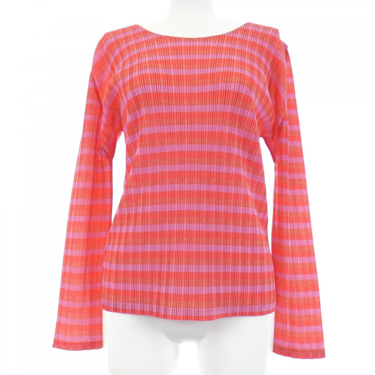 プリーツプリーズ PLEATS PLEASE 2014 ボーダー PP41-FK353 7568125 トップス