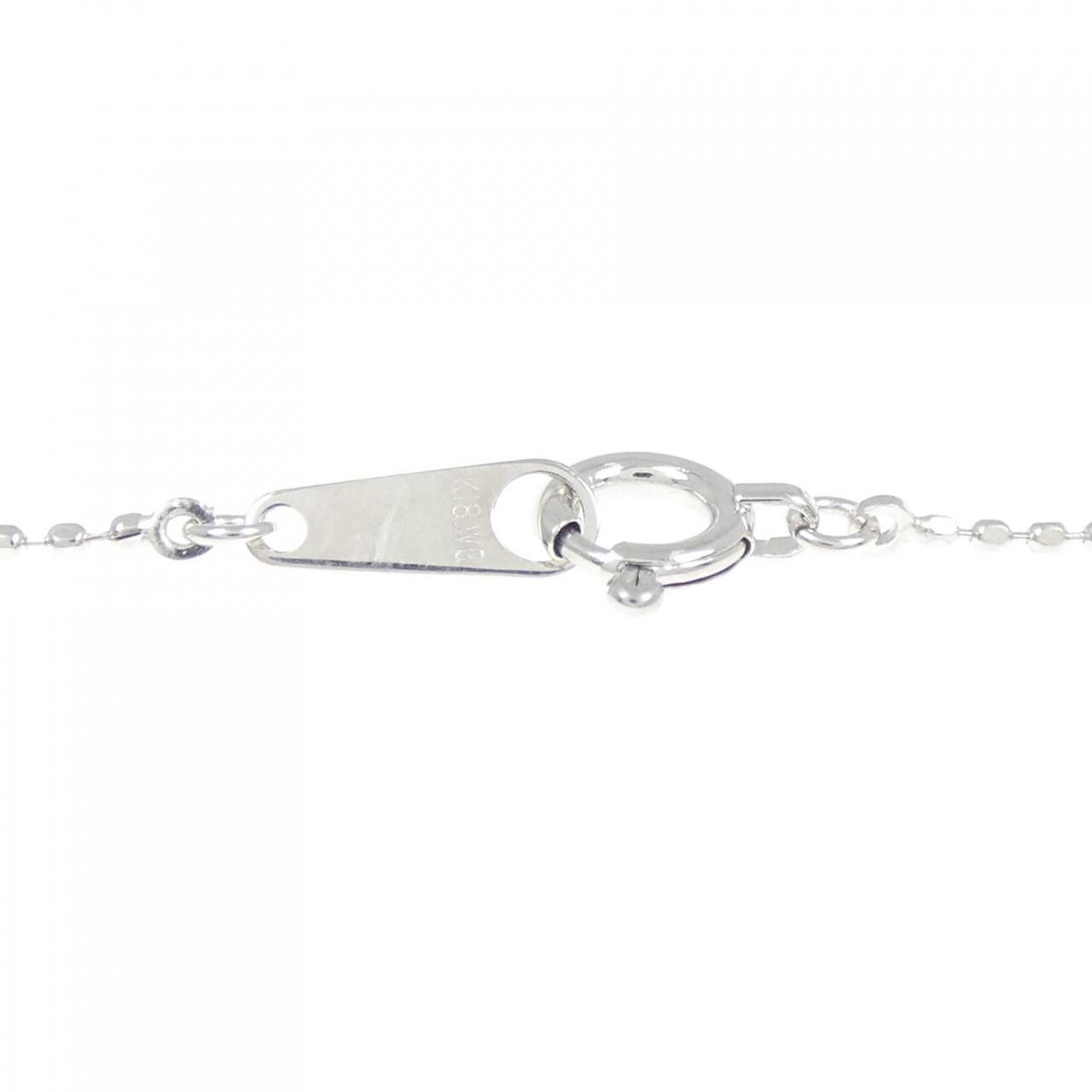 K18WG ト音記号 ダイヤモンド ネックレス 0.32CT