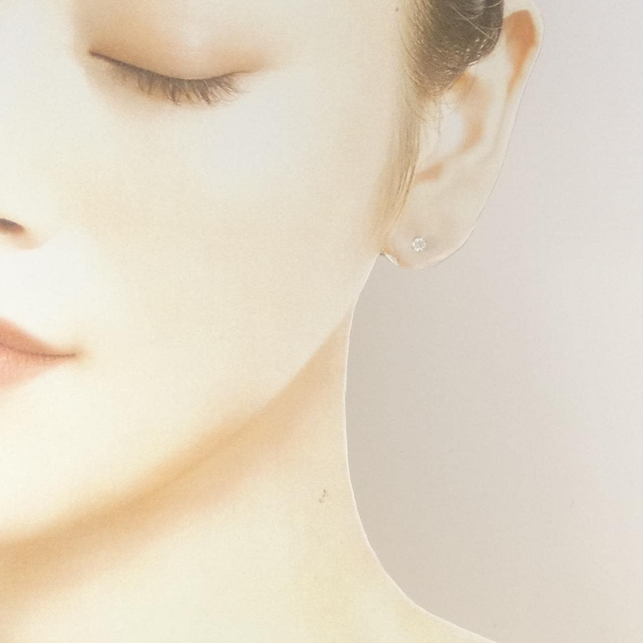 PT900 ソリティア ダイヤモンド ピアス 0.2CT