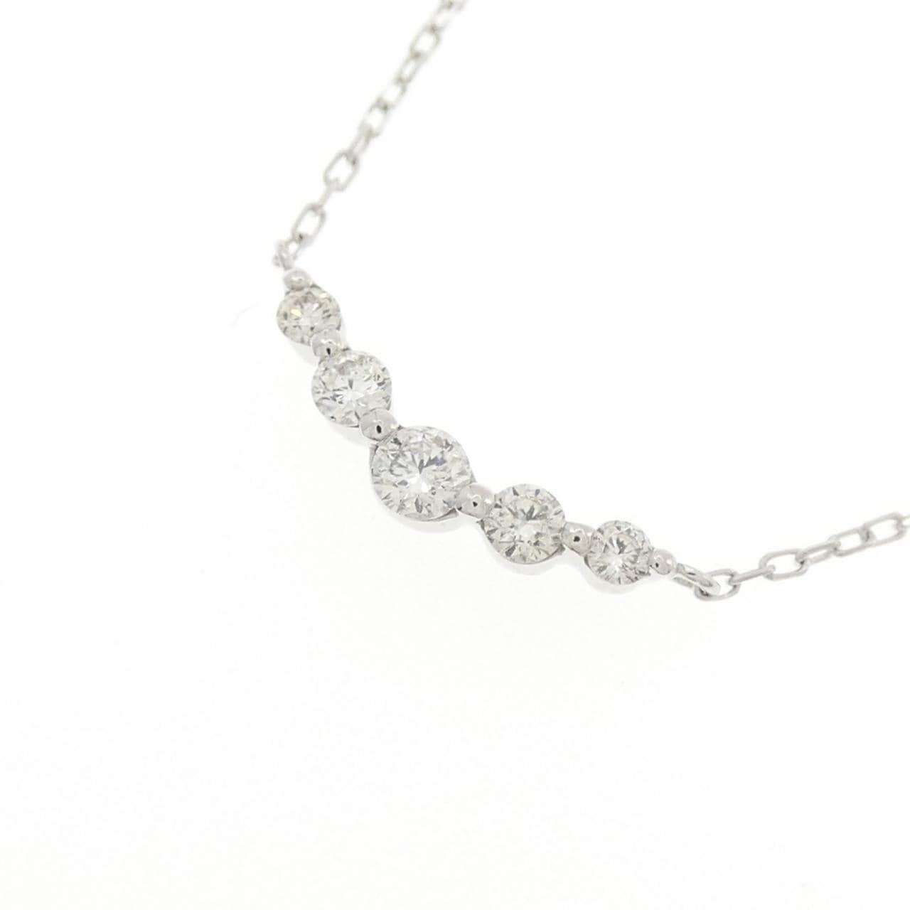 K18WG ダイヤモンド ネックレス 0.20CT
