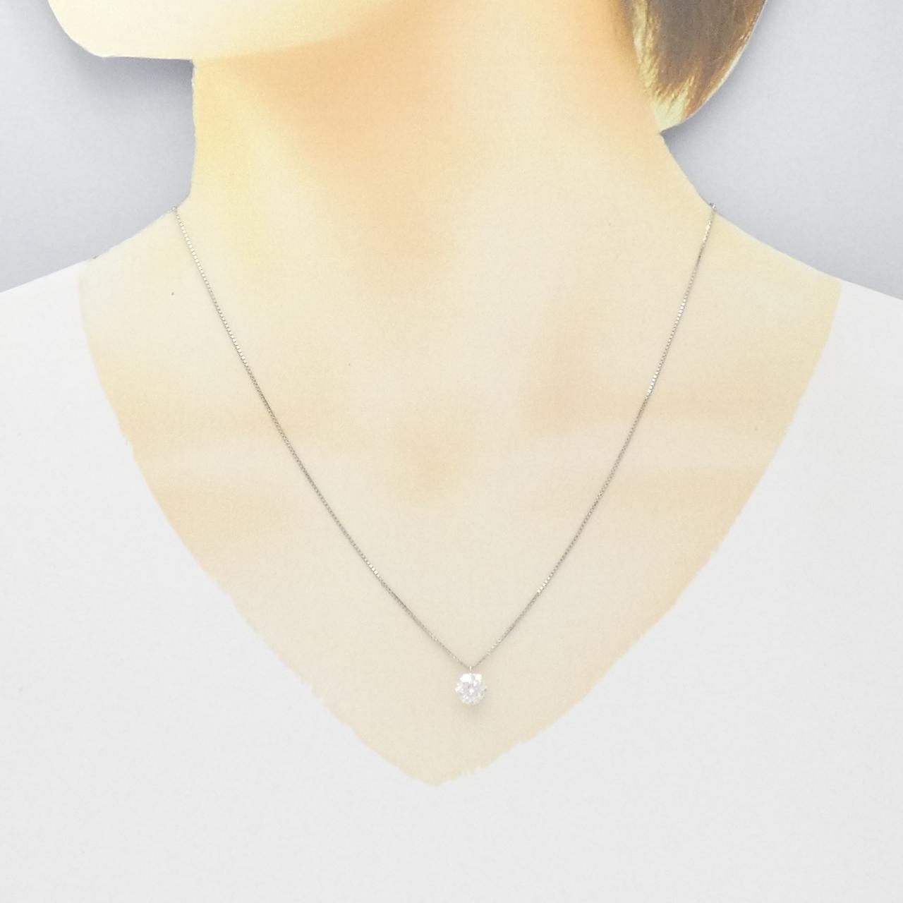 PT850 ソリティア ダイヤモンド ネックレス 0.57CT