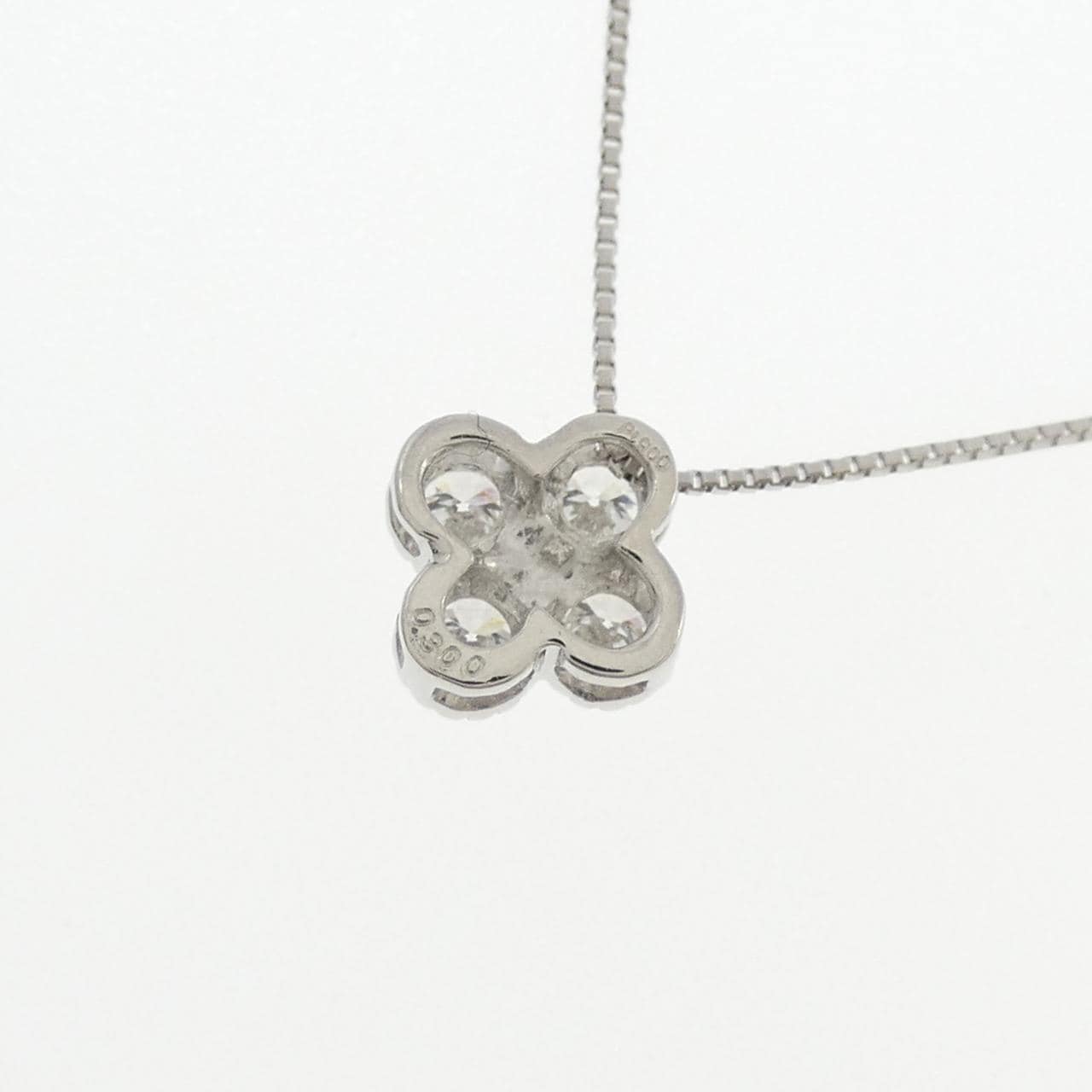 【新品】PT900/PT850 フラワー ダイヤモンド ネックレス 0.300CT