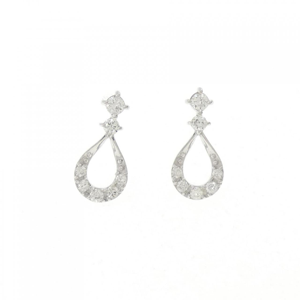 K18WG ダイヤモンド ピアス 0.20CT