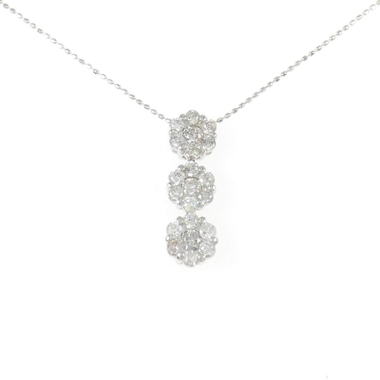 K14WG ダイヤモンド ネックレス 1.00CT