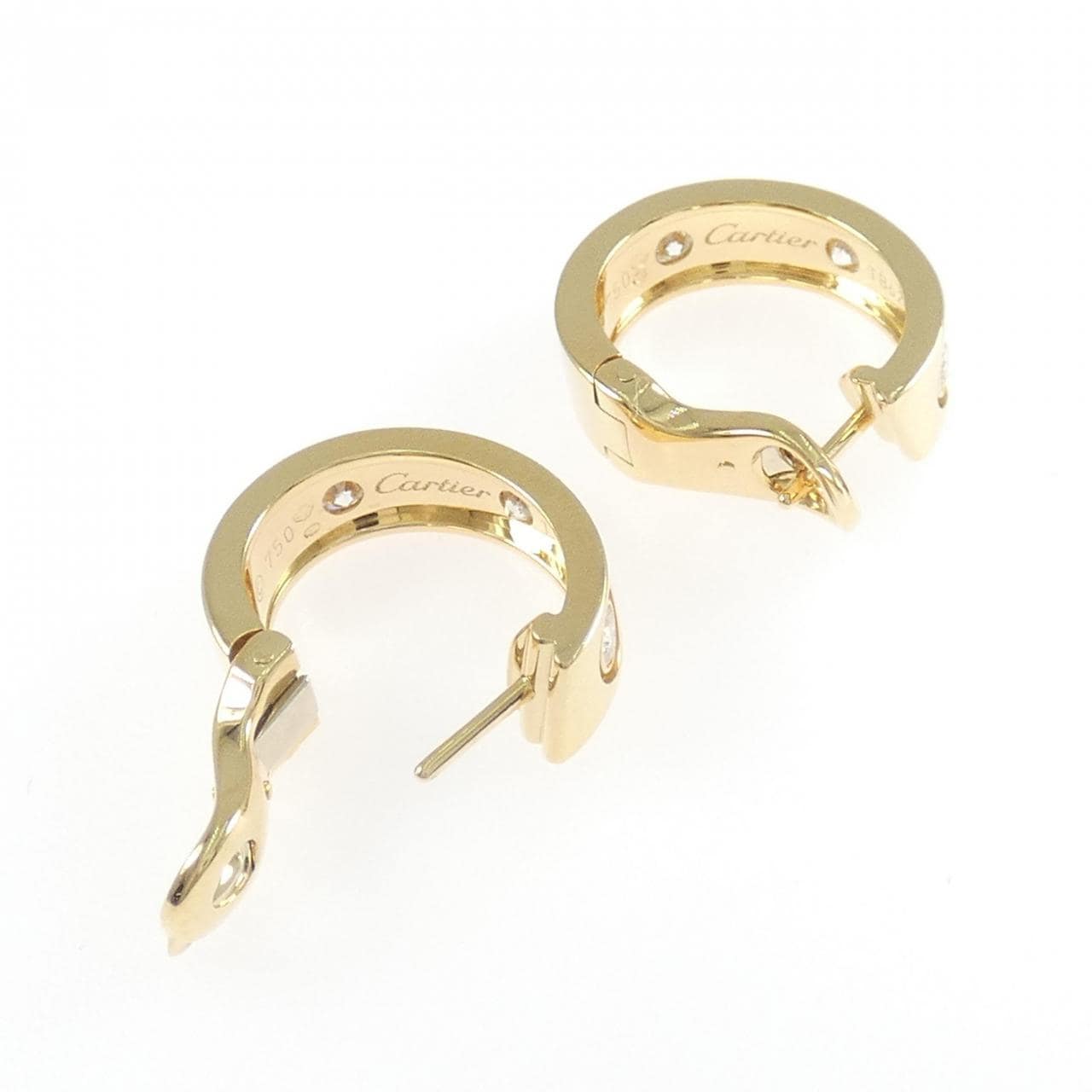 カルティエ ラブイヤリング フルダイヤ ピアス