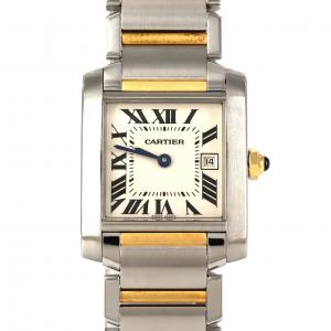 カルティエ タンクフランセーズMMデイト コンビ W51012Q4 SSxYG クォーツ