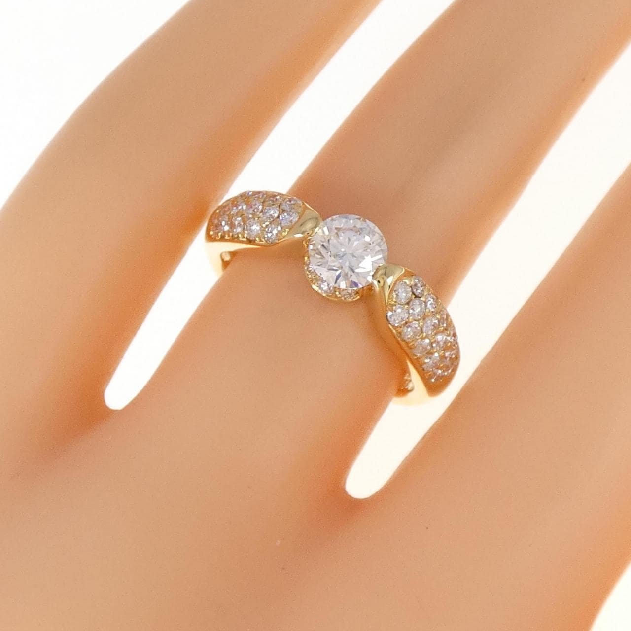 K18YG ダイヤモンド リング 0.535CT