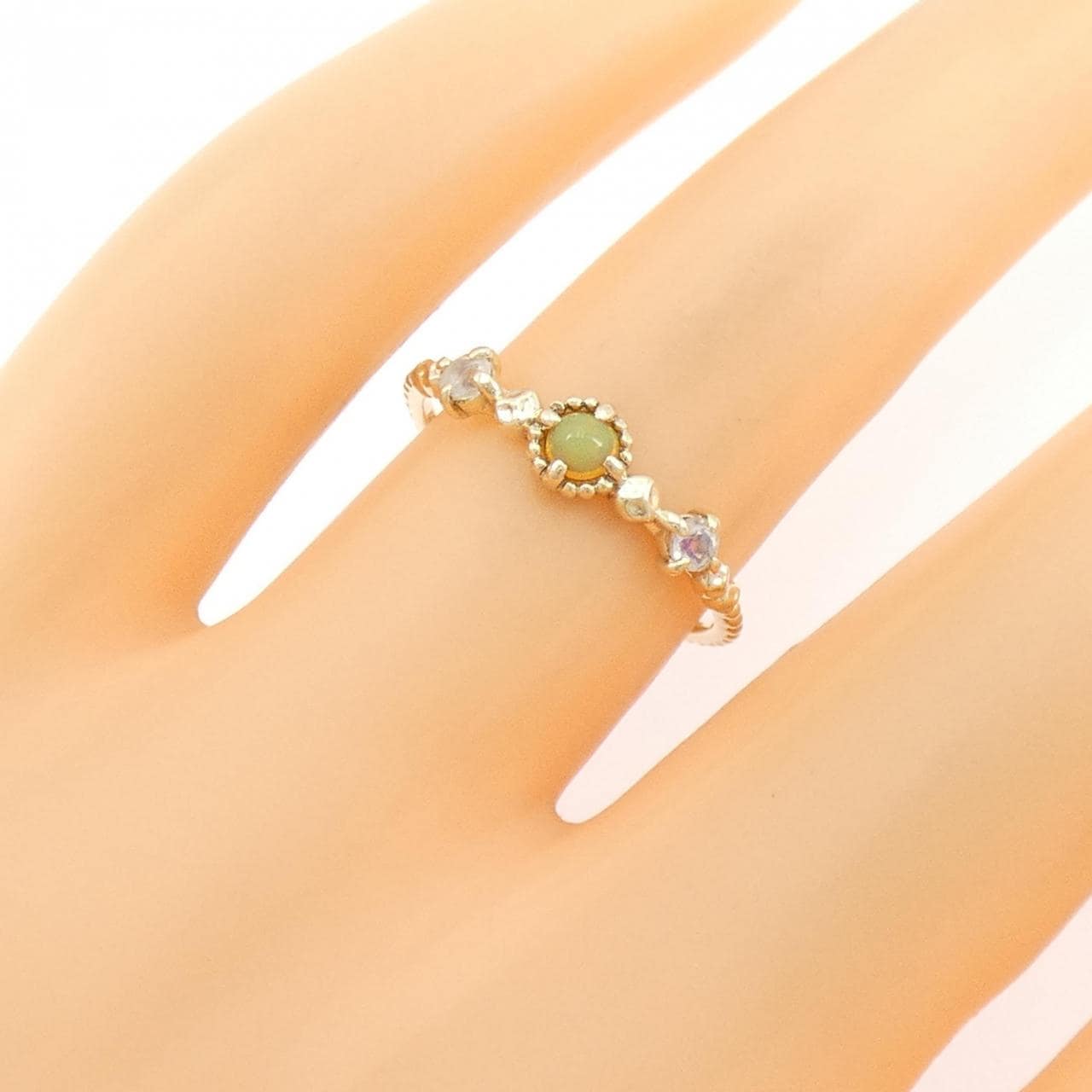 K10YG オパール リング