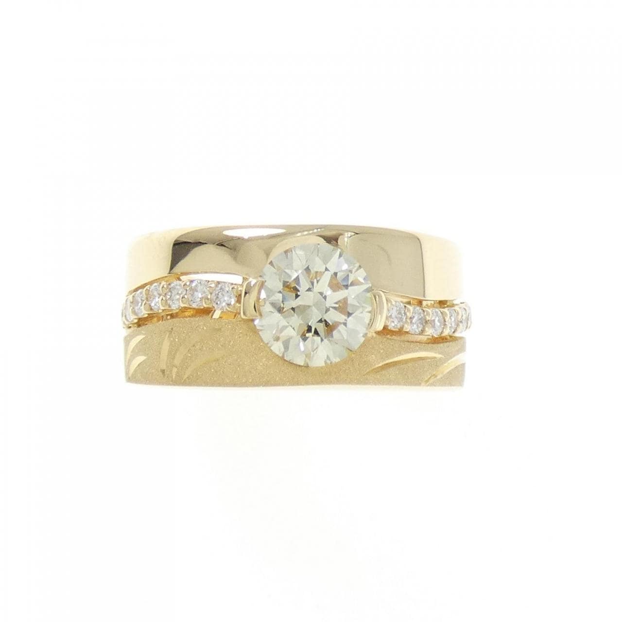 K18YG ダイヤモンド リング 1.053CT