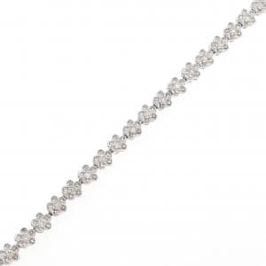 K18WG フラワー ダイヤモンド ブレスレット 1.00CT
