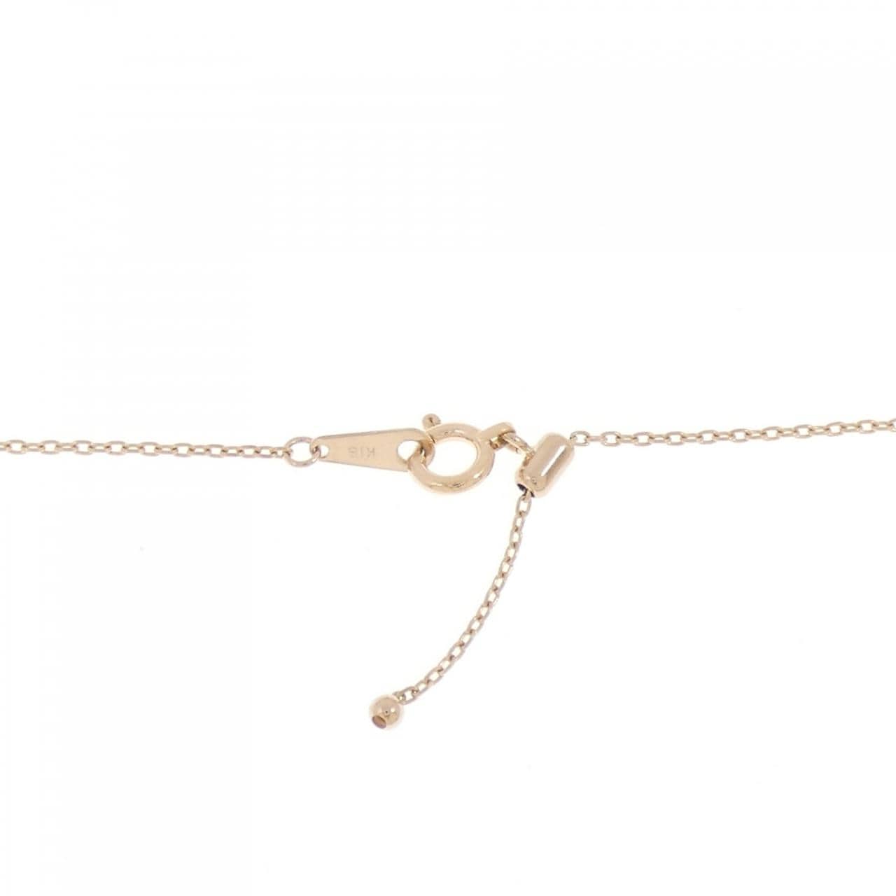 K18PG フラワー ダイヤモンド ネックレス 0.40CT