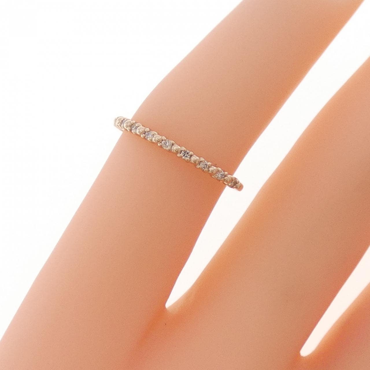 K10PG ダイヤモンド ピンキー リング 0.04CT