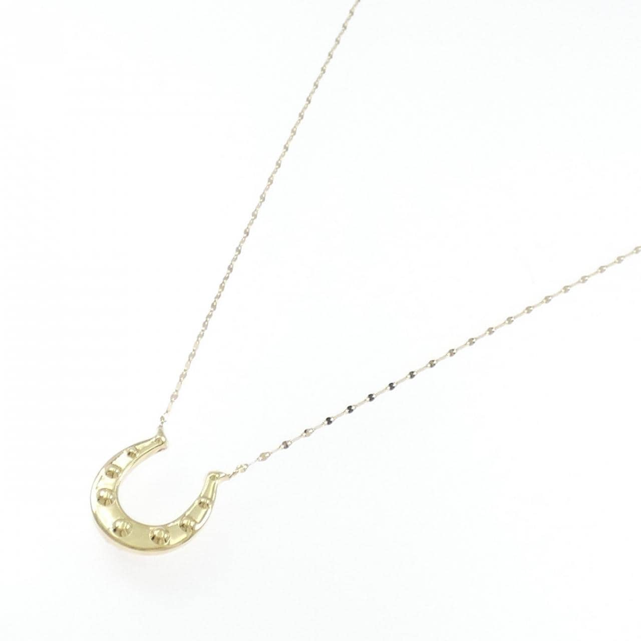 K18YG ホースシュー ネックレス