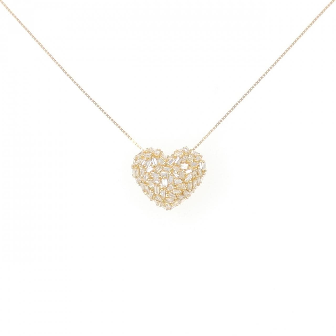 K18YG heart Diamond necklace 0.40CT