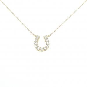 【新品】K18YG ホースシュー ダイヤモンド ネックレス 0.319CT