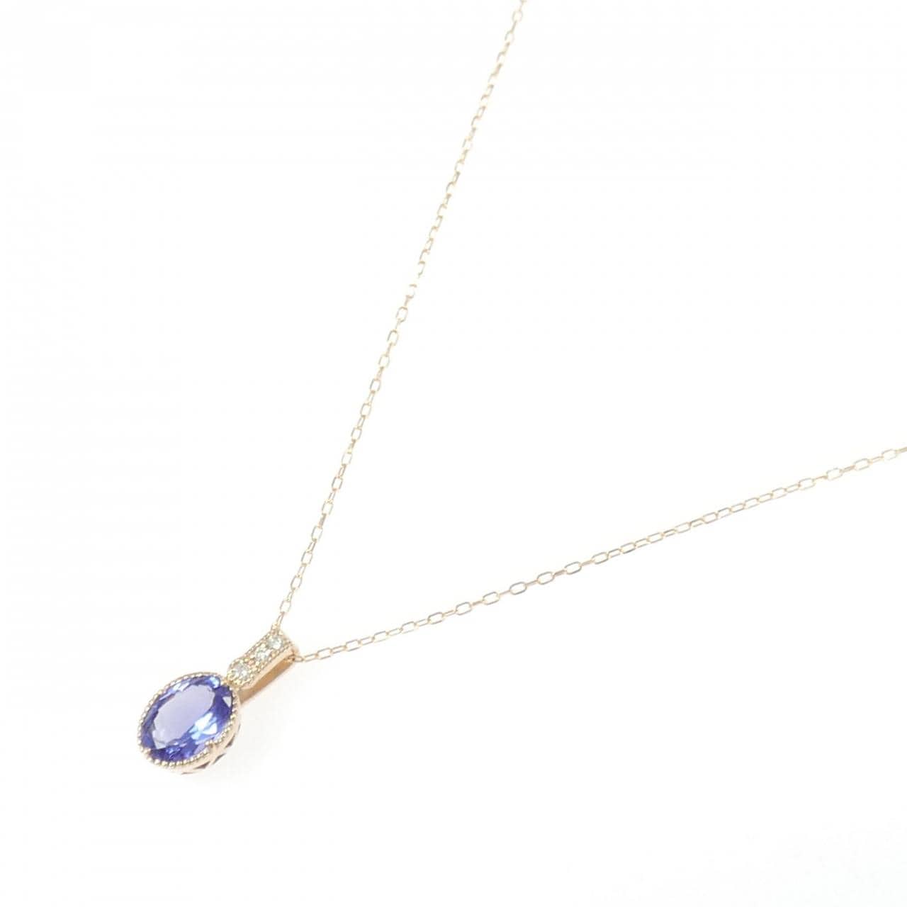 K18PG タンザナイト ネックレス 1.36CT