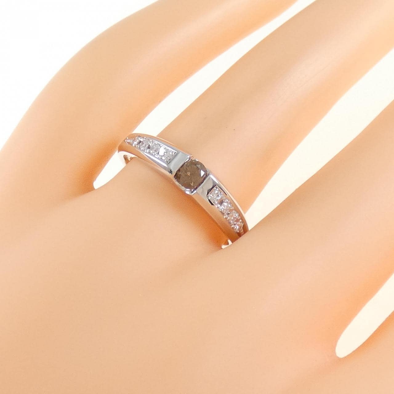 K18WG ダイヤモンド リング 0.165CT