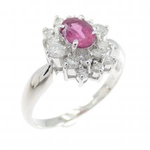 PT900 ルビー リング 0.50CT