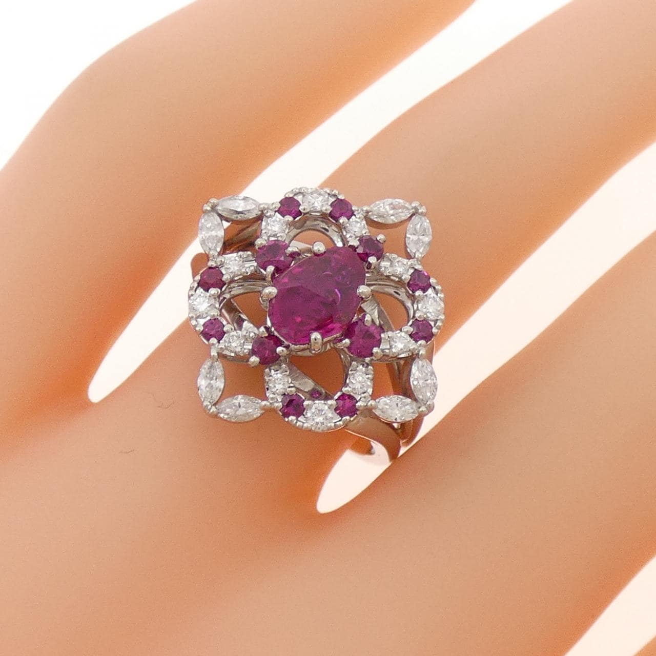PT900 ルビー リング 1.48CT
