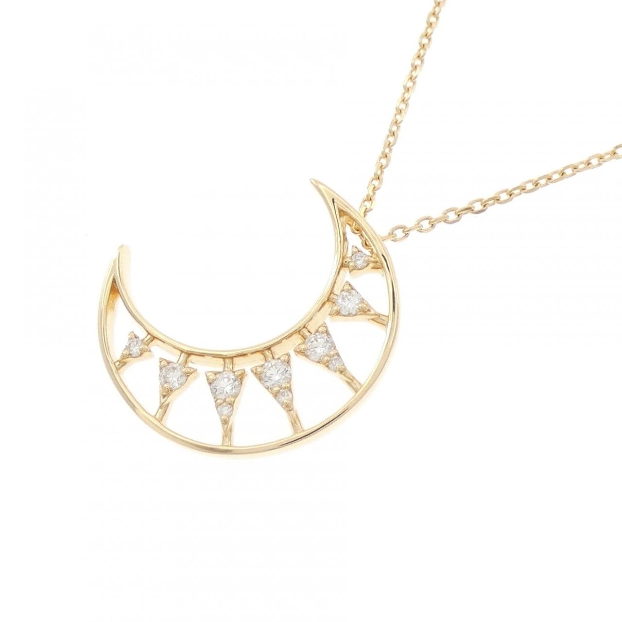 スタージュエリー ムーン ダイヤモンド ネックレス 0.10CT