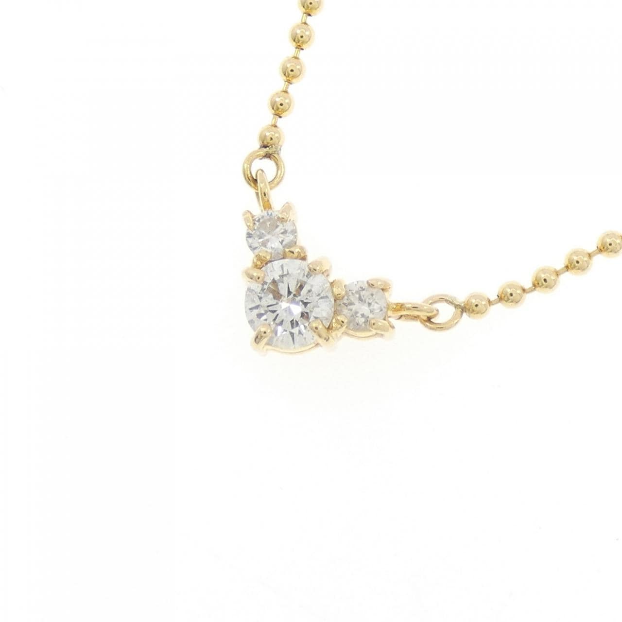 K18YG ダイヤモンド ネックレス 0.18CT