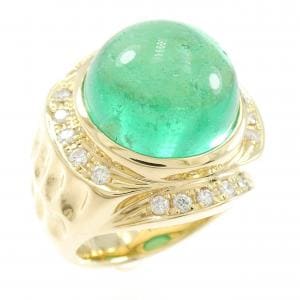 K18YG エメラルド リング 18.65CT