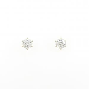 【リメイク】K18YG/ST ダイヤモンド ピアス 0.346CT 0.352CT G-H SI2 VG