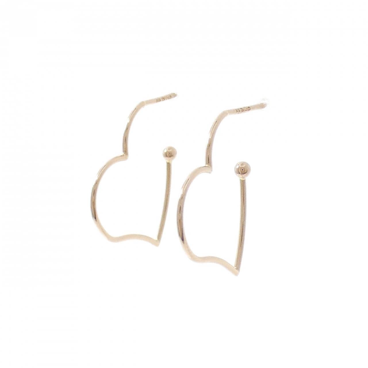 K18PG ハート ピアス