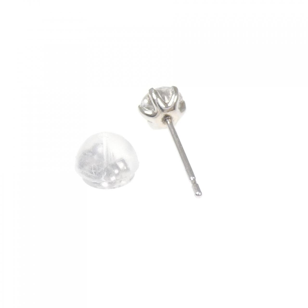PT900 ソリティア ダイヤモンド ピアス 0.25CT 片耳