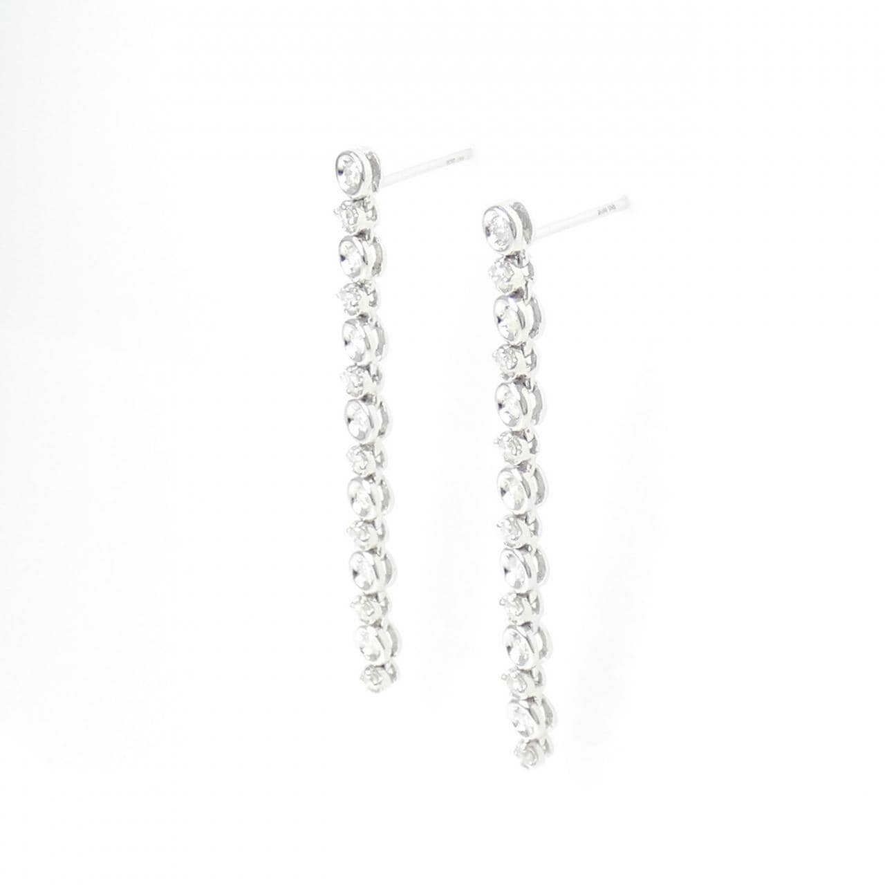 K18WG ダイヤモンド ピアス 0.50CT