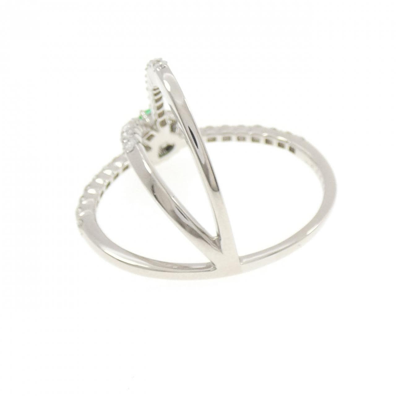PT950 エメラルド リング 0.22CT