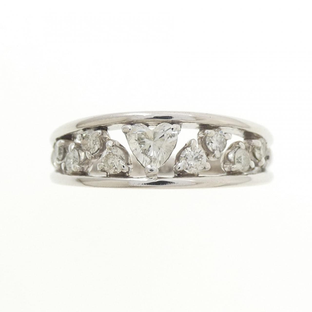 K18WG ハート ダイヤモンド リング 0.21CT
