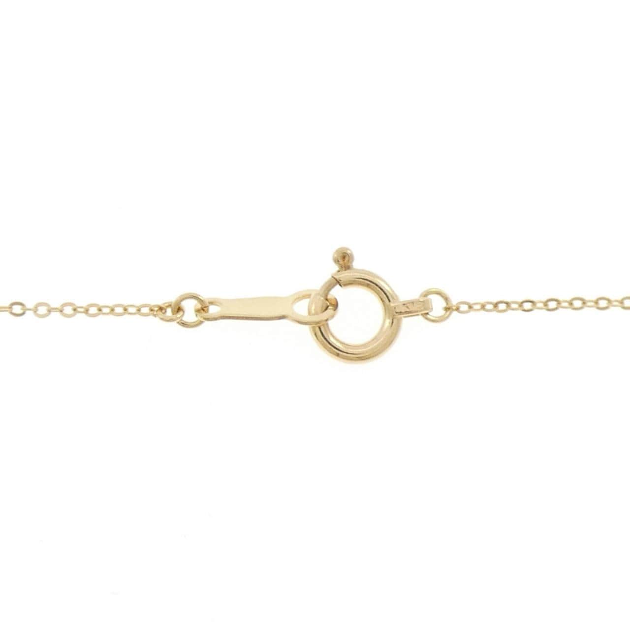 K18YG イニシャルM ダイヤモンド ネックレス 0.03CT