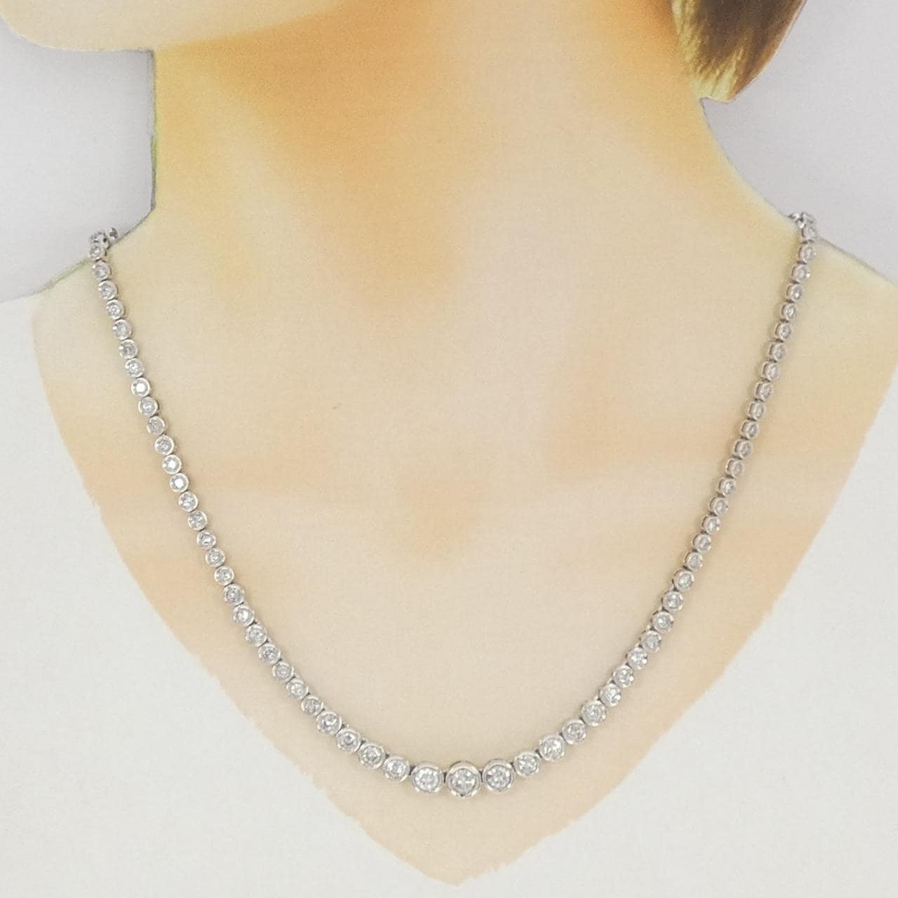 PT900 ダイヤモンド ネックレス