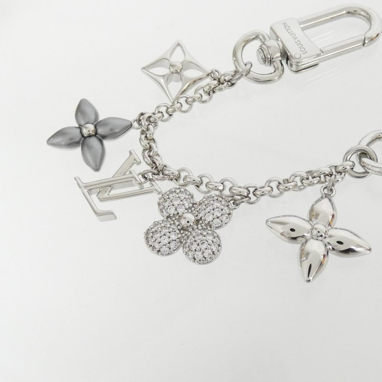 ルイヴィトン バッグチャーム スプリング ストリート ストラス チェーン M03212 キーリング