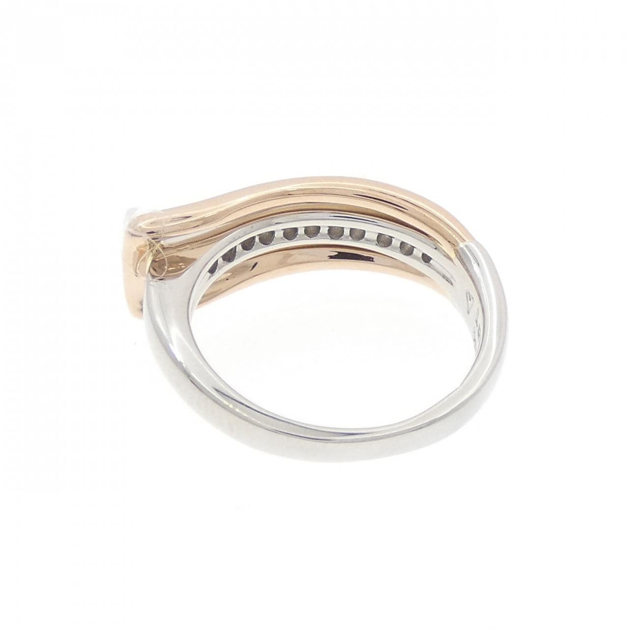 PT900/K18PG ダイヤモンド ピンキーリング 0.11CT