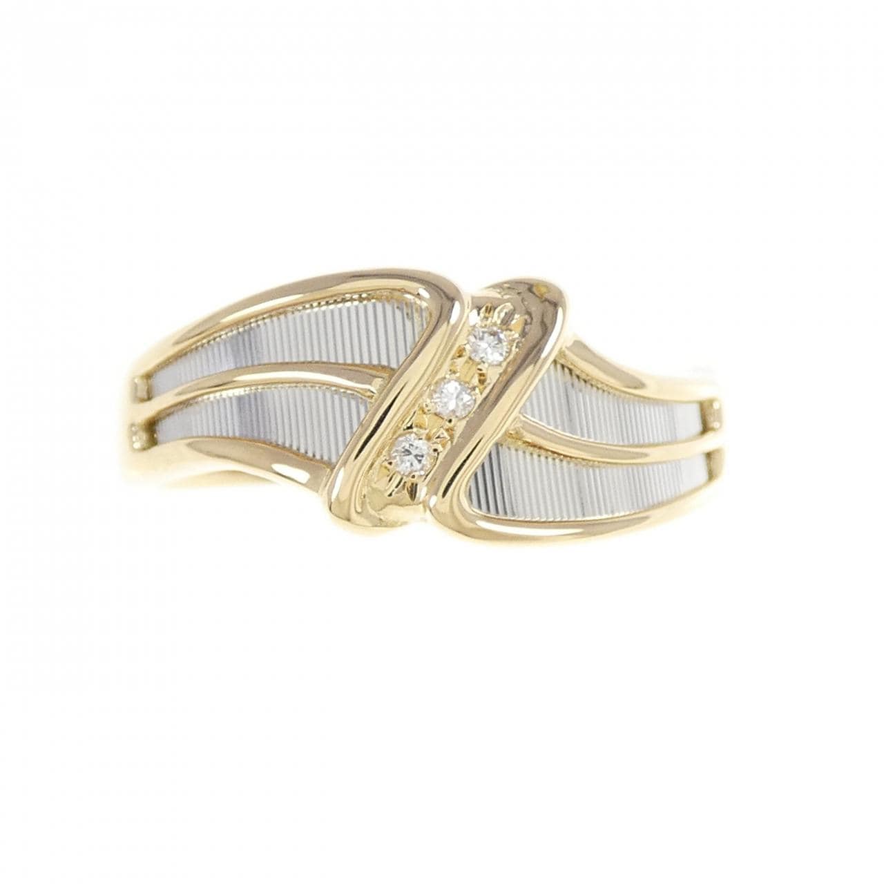 K18YG/PT900 Diamond Ring 0.01CT