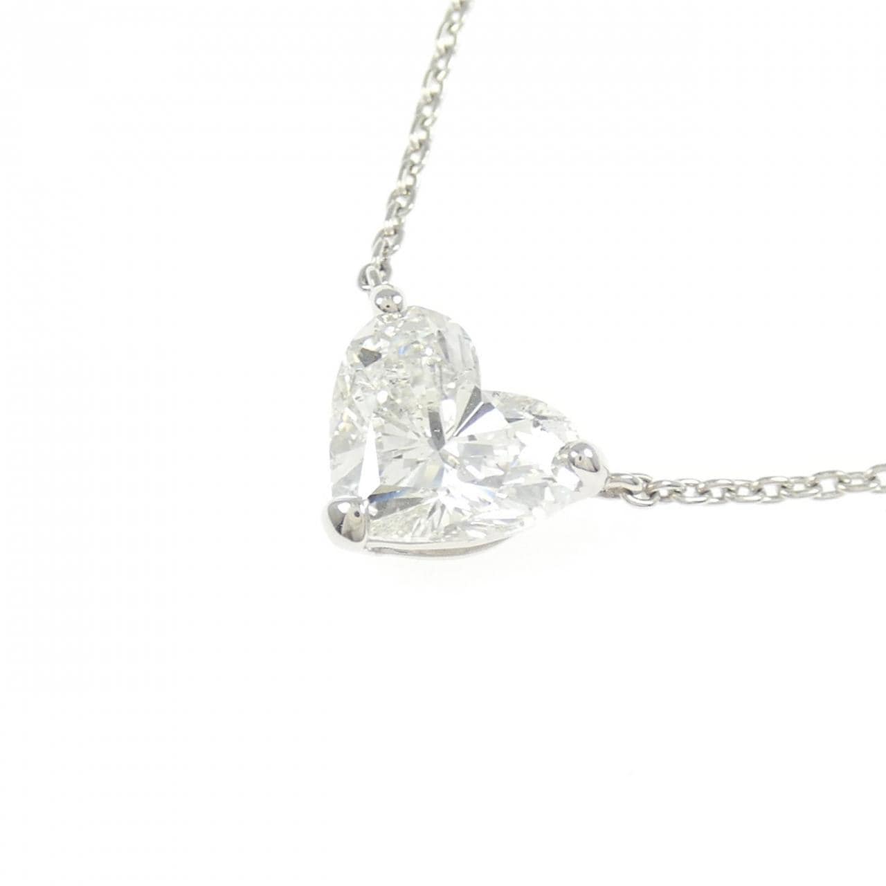 【リメイク】PT900/PT850 ダイヤモンド ネックレス 1.635CT G SI2 ハートシェイプ