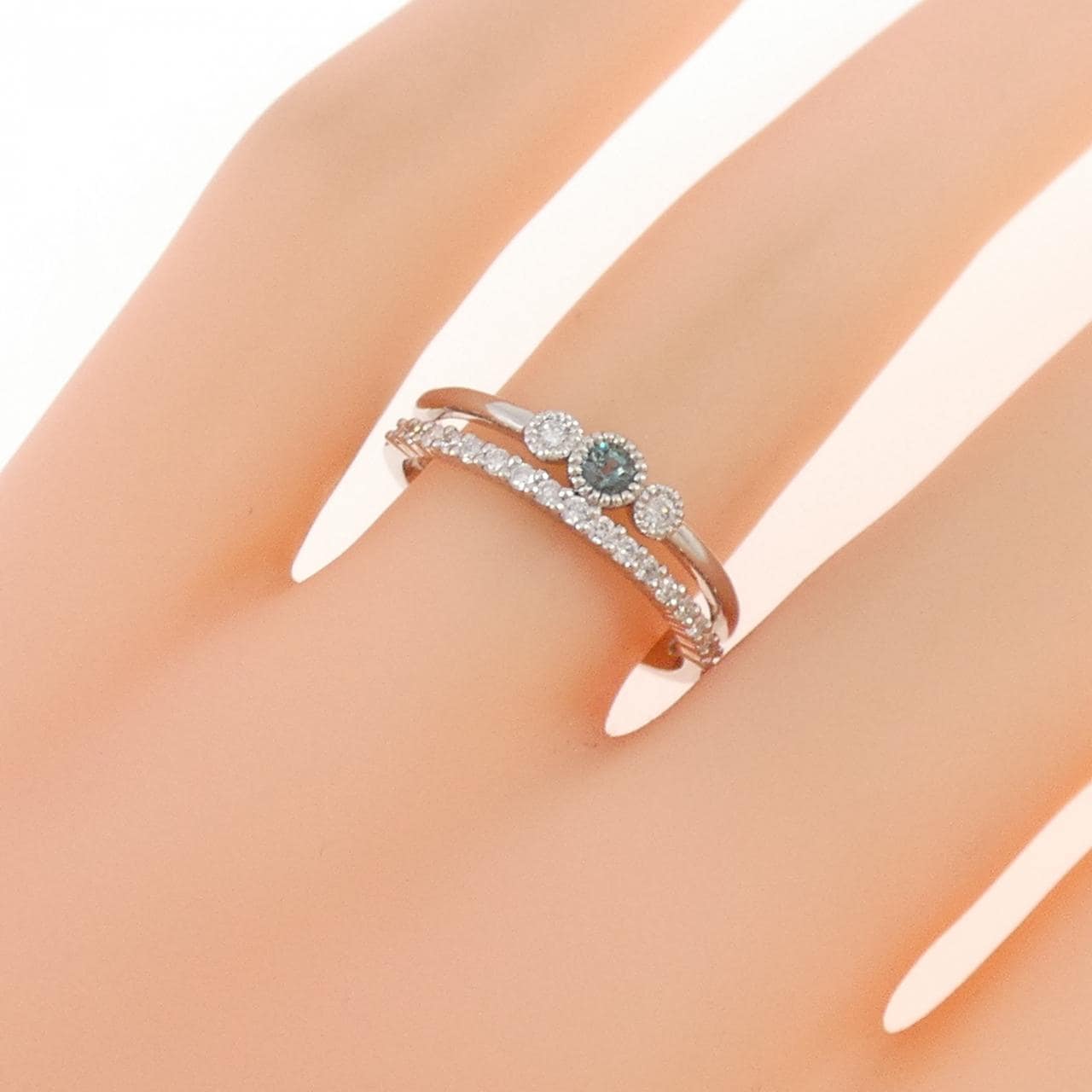 【新品】PT900 アレキサンドライト リング 0.09CT