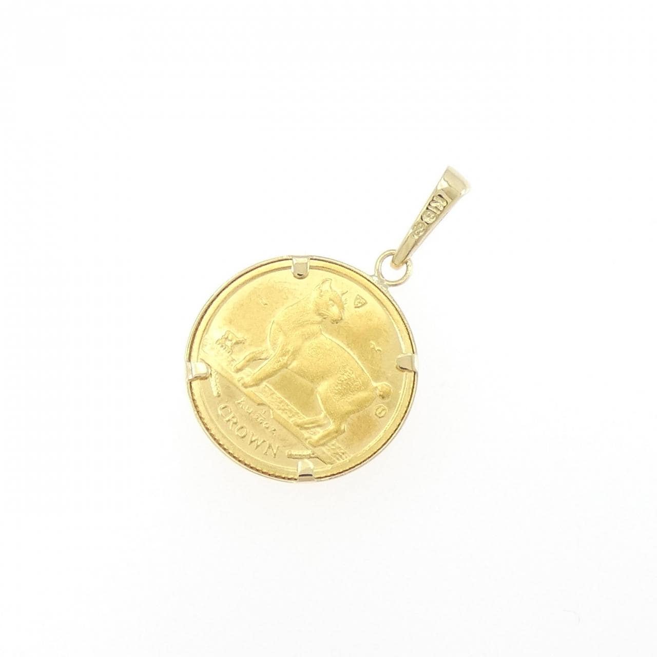K18YG(枠) コイン ペンダント