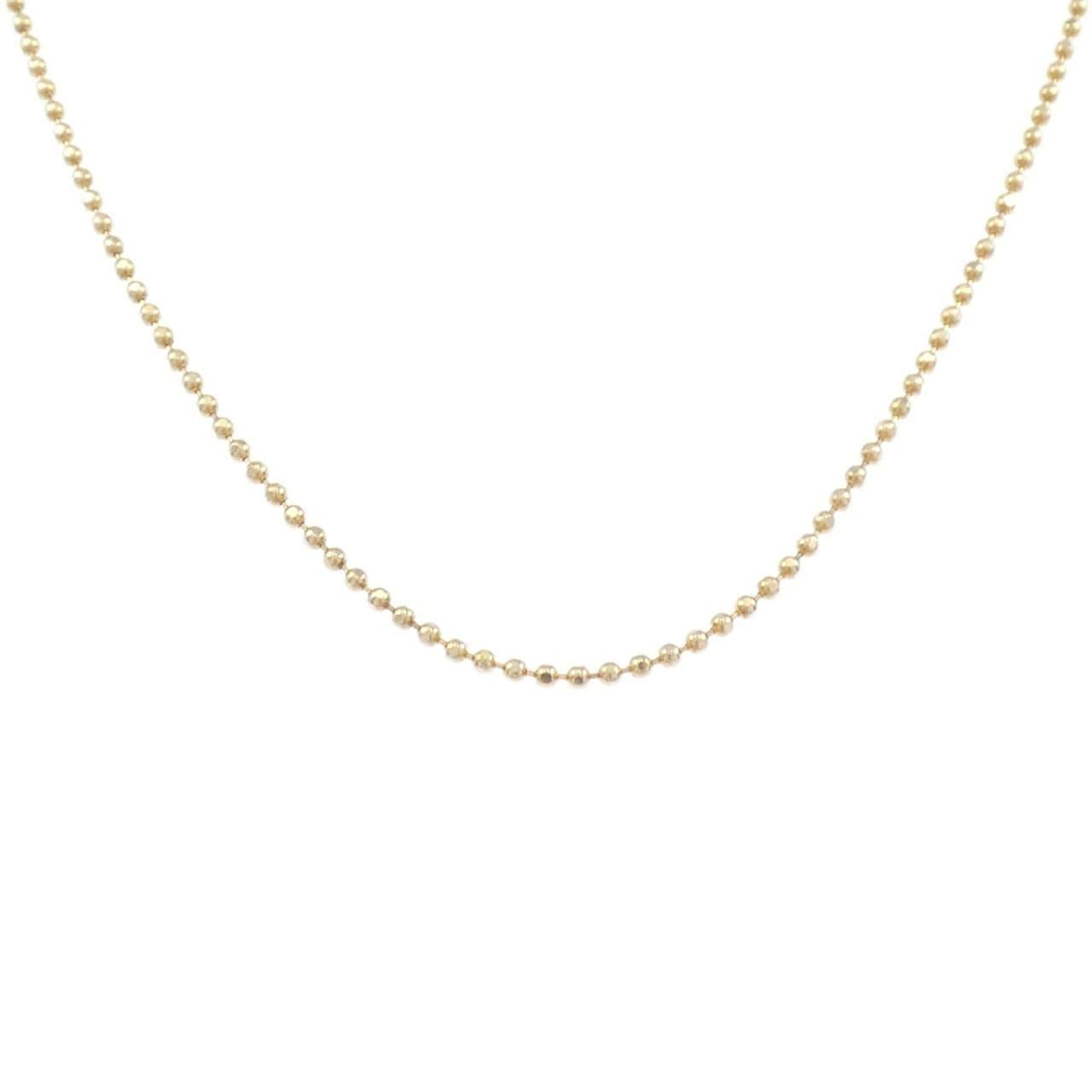 K18YG ボール チェーン ネックレス