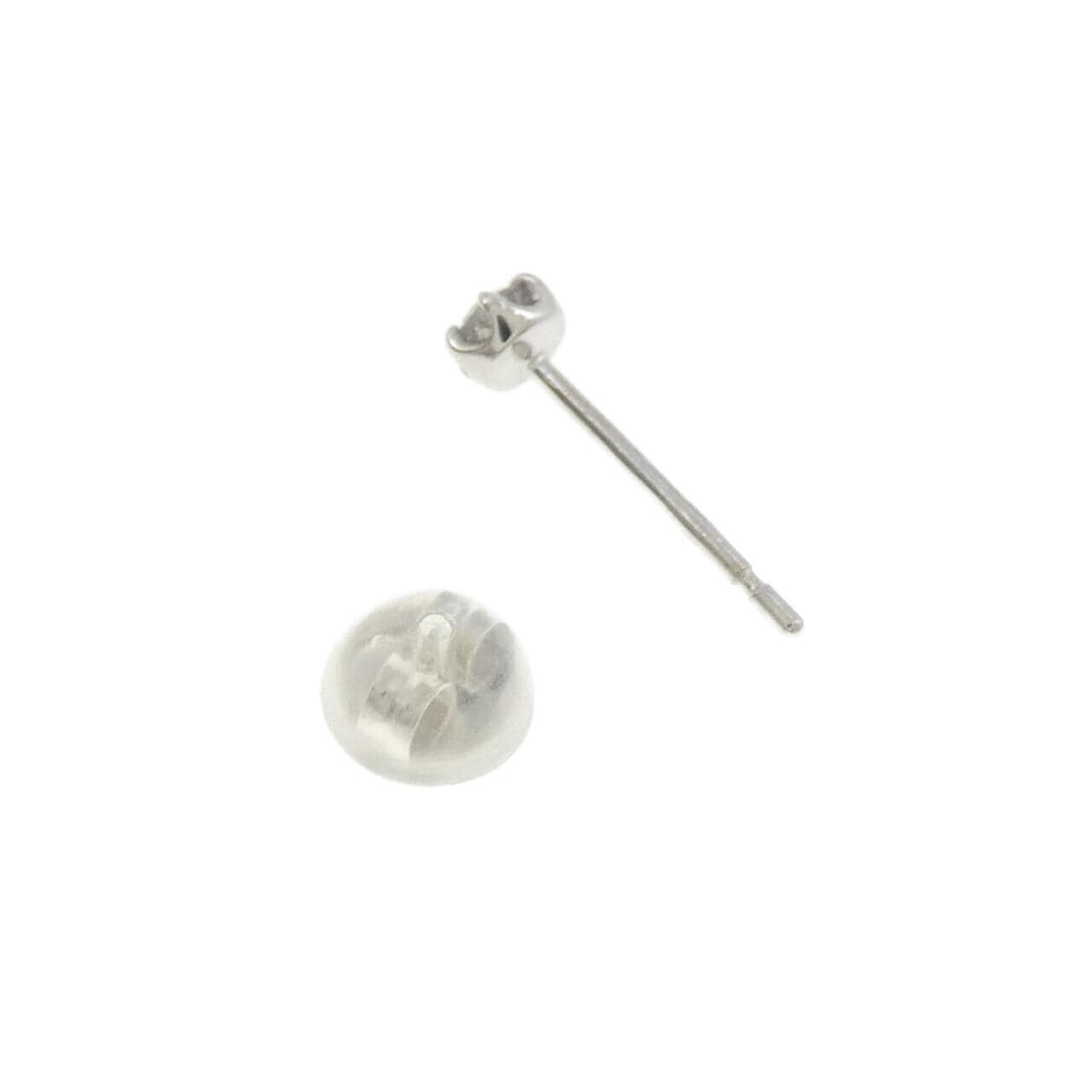 K18WG solitaire Diamond earrings 0.05CT (single ear)