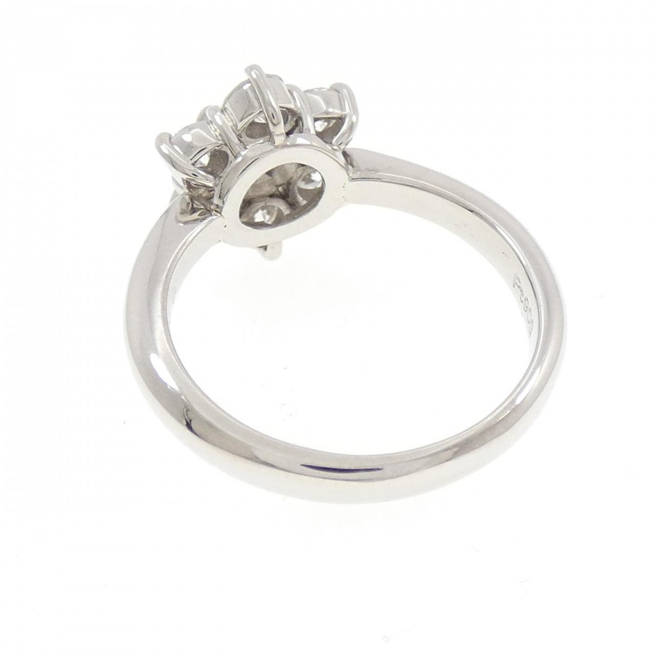 PT900 フラワー ダイヤモンド リング 0.38CT