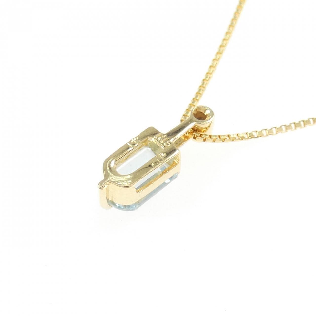 K18YG アクアマリン ネックレス 0.41CT