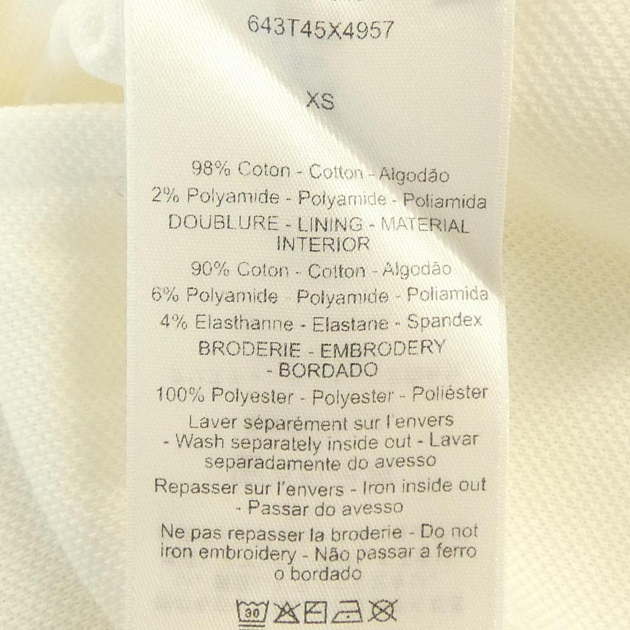 クリスチャンディオール CHRISTIAN DIOR 643T45X4957 ポロシャツ