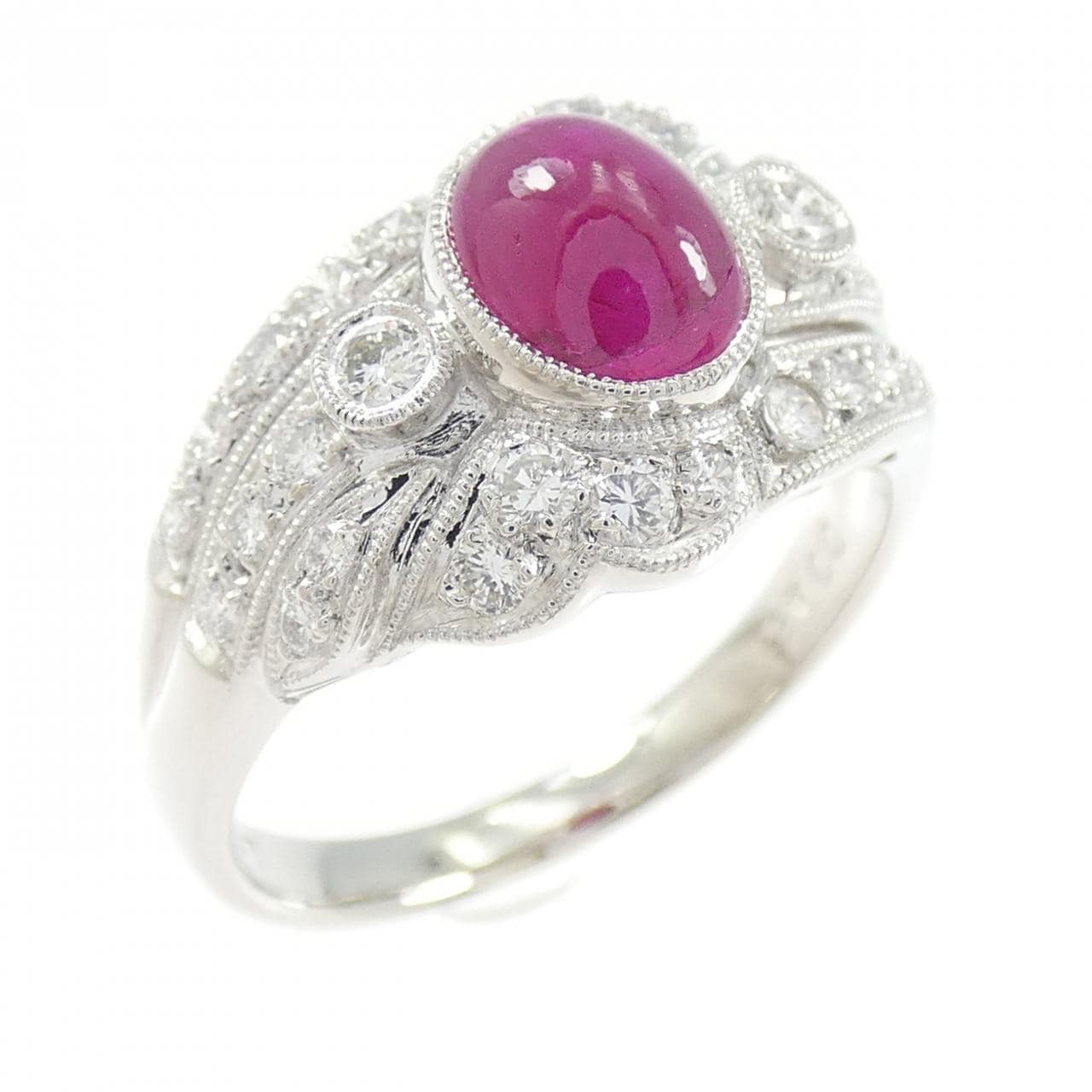 PT900 ルビー リング 1.87CT