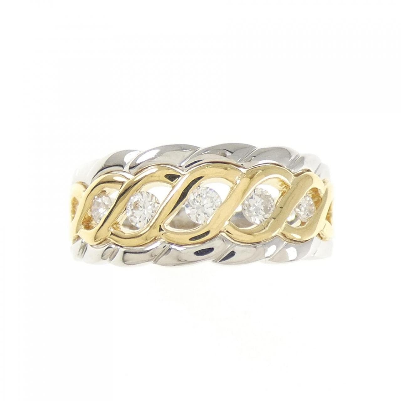 PT900/K18YG ダイヤモンド リング 0.26CT