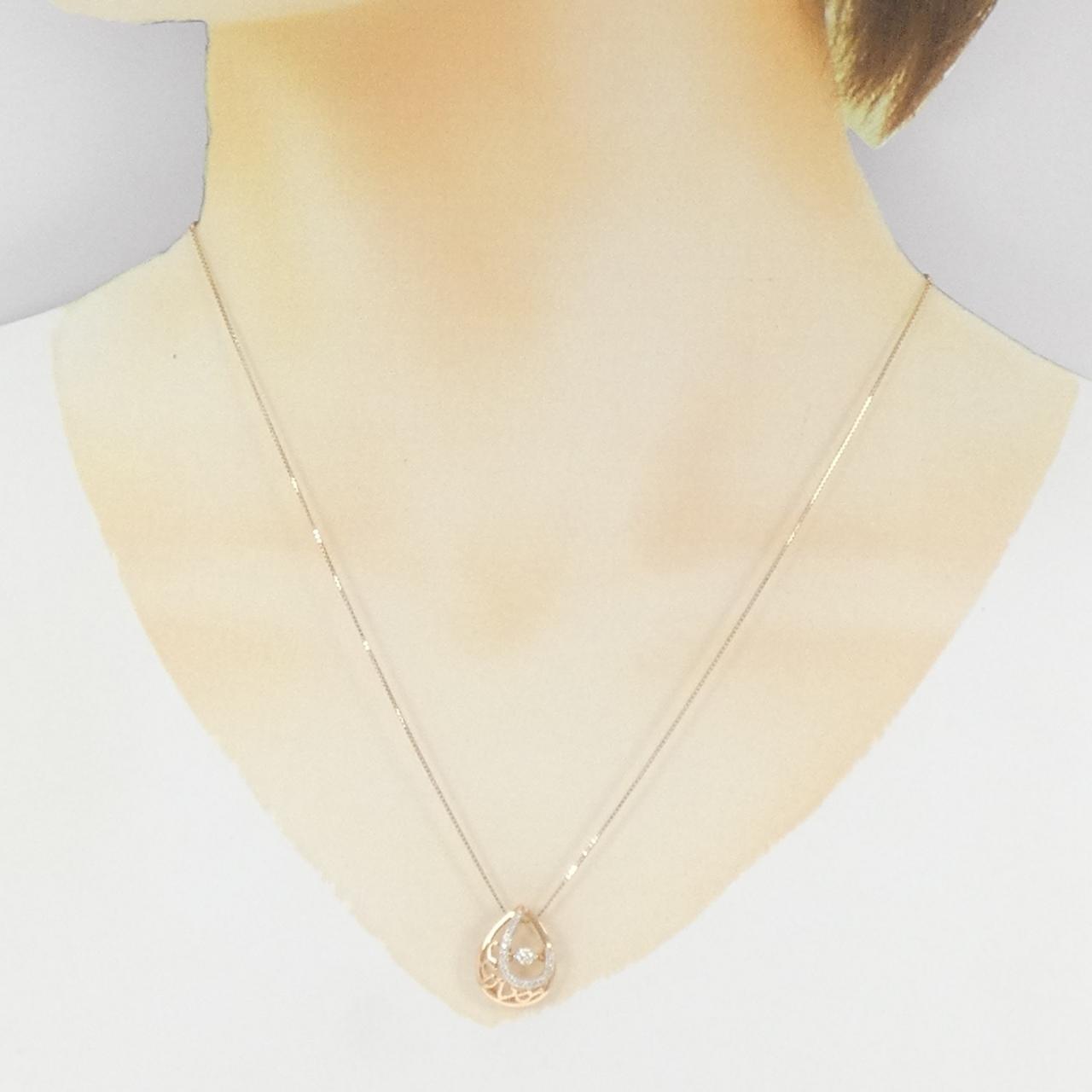 K18PG/K18WG ダイヤモンド ネックレス 0.16CT
