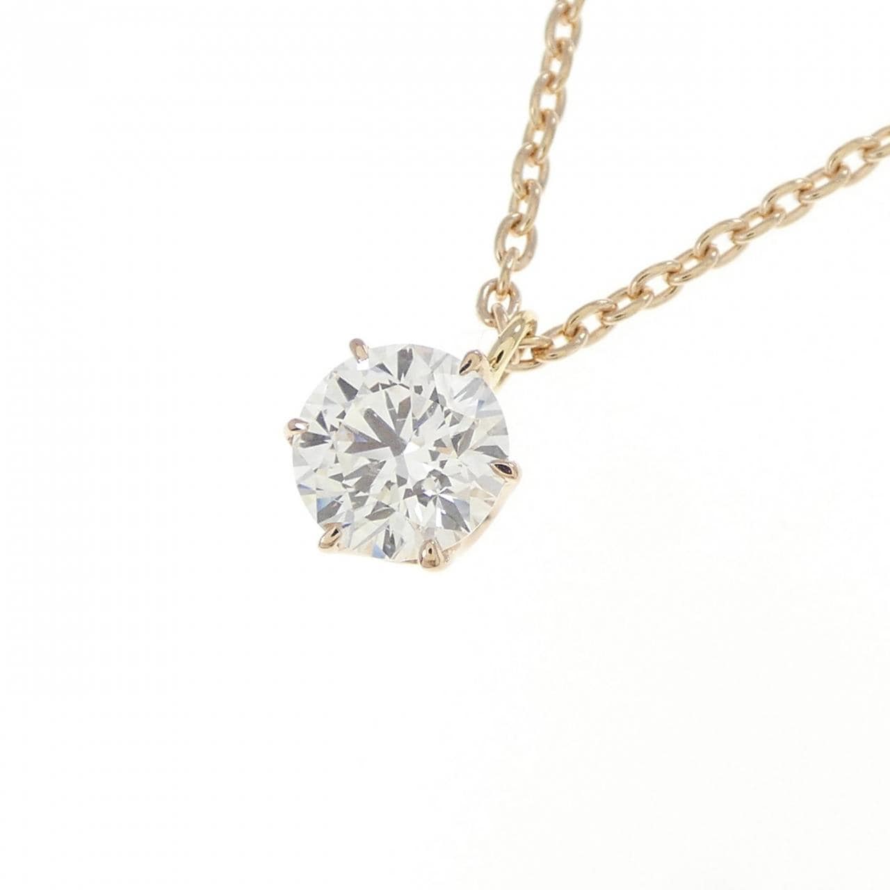 K18PG ダイヤモンド ネックレス 0.521CT F SI2 EXT H＆C